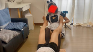 のぞみちゃんの生チン生足電気アンマ射精と男の潮吹き