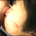 長身痴女の大口開け唾まみれキス責め PART3