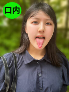 街角で声をかけて口内観察させてもらう りかちゃん