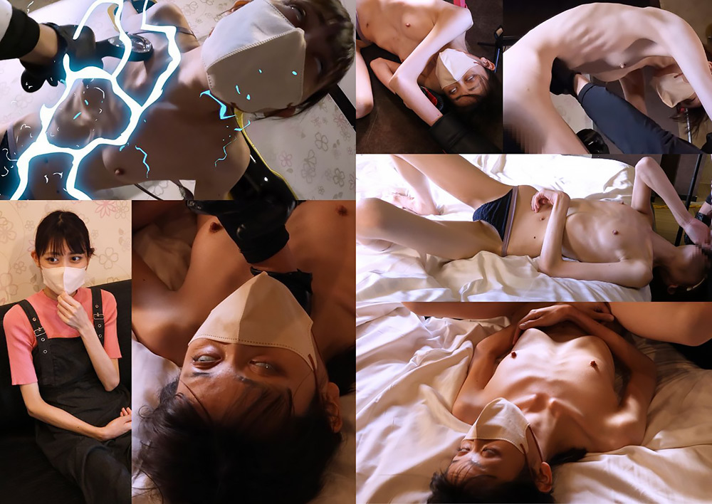 白目祭り開催!ヤラレまくりのガリガリ美女腹パンチ